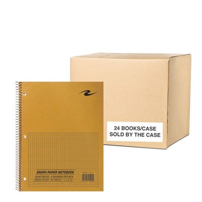 Roaring Spring Graph Paper Notebook Spiral Lab Notebook 24 Pack Green Tinted