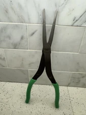 Snap on Tools NEW 911ACFG GREEN 11" Long Needle Nose Pliers Soft Grips USA