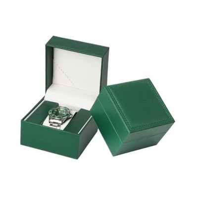 Universal Single Watch Travel Case, Prestige & Fancy Pu Leather Watch Green