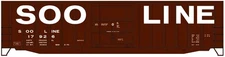Accurail HO Scale Kit 50' Exterior-Post Modern Box Car Soo Line/Billboard #17926