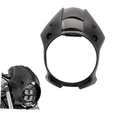 Motorcycle Front Headlight Fairing Cowl with Black Windshield Matte Black
