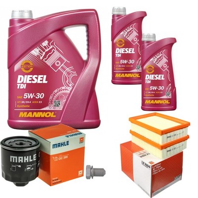 MAHLE Inspektionspaket 7 L MANNOL Diesel TDI 5W-30 für VW Lupo 1.0 1.4 Polo