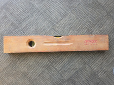 STANLEY No. 107 - Vintage 12" Wooden Bubble Level with 2 Bubbles - Made in USA