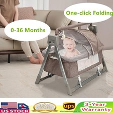 Electric Auto-Swing Infant Basket Crib Baby Cradle Sleeping Bed with Remote NEW