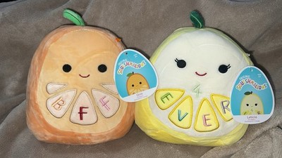 Squishmallows 8  Orin The BFF Orange And Leticia The 4 Ever Lemon Fruit Besties