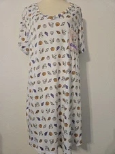 SNOOPY Womens Soft Cozy Knit Stretch Nightgown NWT Sleep Shirt Size M 