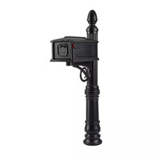 Architectural Mailboxes Stratford Black, Medium, Plastic, All-In-One Mailbox