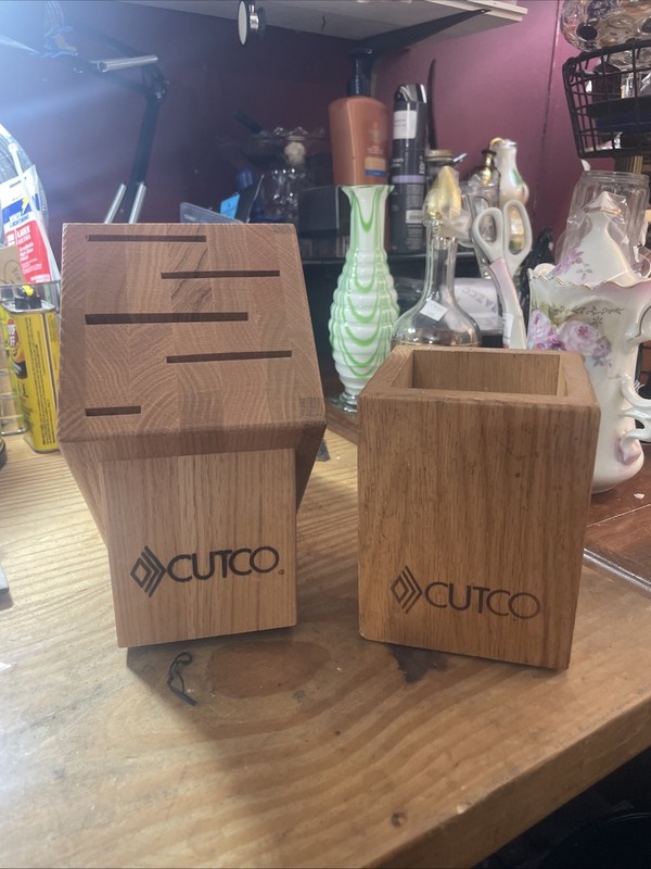 CUTCO KNIFE AND UTENSIL BLOCKS — Set Of 2
