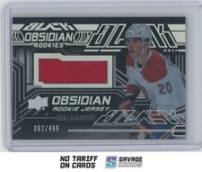 2022-23 SPx UD Black Obsidian Rookies Jersey Juraj Slafkovsky /499 #ORJ-JS