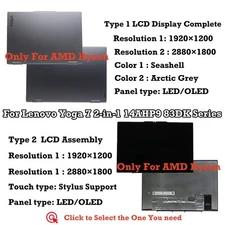 For Lenovo Yoga 7 2-in-1 14AHP9 83DK001JAU LCD Full Screen Assembly Hinge Up