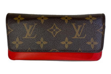 Louis Vuitton Etui Lunettes Glasses Eyewear Case Pouch Brown Red Monogram GI0372