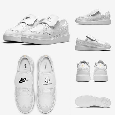 Peaceminusone x Nike Kwondo1 White (DH2482-100) G Dragon Wingtip Shoes Size 10.5