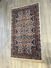 Authentic Karastan 2’6” By 4’3” Floral Kirman700-742 Wool Pile Vintage Rug