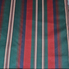 Striped Green Maroon Merlot Upholstery Fabric Material 57" By The Yard