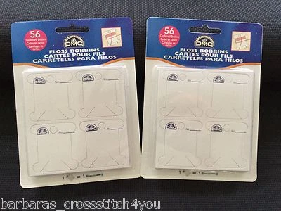 56 Pkt DMC CARD THREAD STORAGE BOBBINS