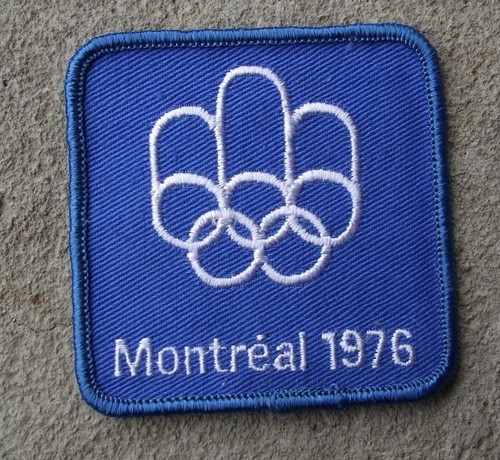 1976 Rare New Montreal Olympic Games Canada Official Logo Sew on Clothes Patch - Picture 3 of 4
