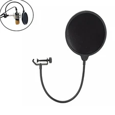 5" Black Double Layer Studio Microphone Wind Screen Mask Filter Equipment