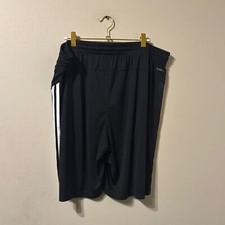 Black Adidas 3 Stripe Climalite Pull On Training Athletic Basketball Shorts 2XL