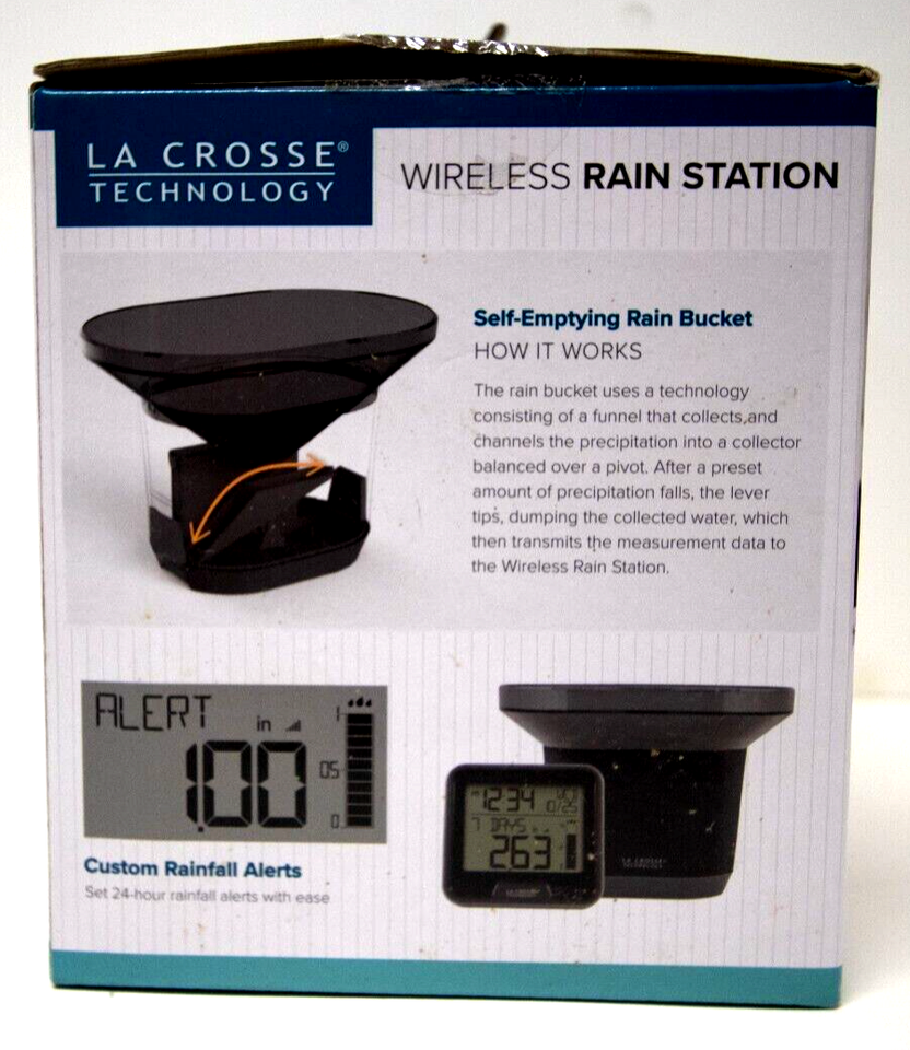 LA CROSSE Wireless Rain Station 7241409 Measuring Gauge Digital w