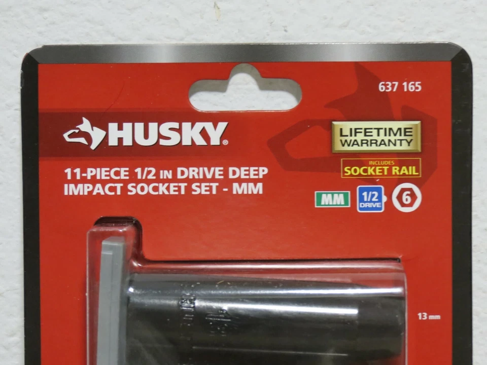 HUSKY 637 165 1/2" DEEP METRIC IMPACT SOCKET SET 11 PIECE - Image 2 of 4