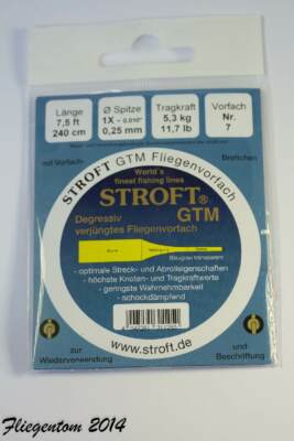 Stroft GTM Fliegenvorfach Monofil 3,75m
