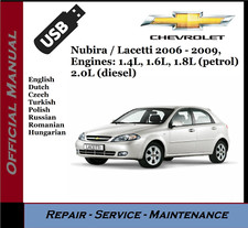 CHEVROLET Nubira / Lacetti Workshop Service Repair Manual 2006 - 2009 on USB