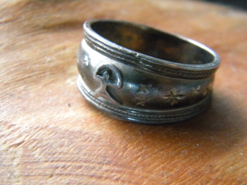 Ring silber 925 Gestempelt Siegelring Mittelalter Hochzeit Antik Schmuck 20 mm - Bild 1 von 5