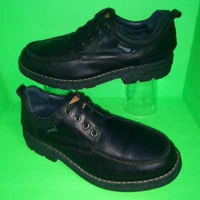 PIKOLINOS Black Leather Lace Up Women Oxford Lug Work Boot