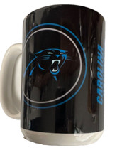 NFL Carolina Panthers Ceramic Coffee Mug Right Left Handed Graphic Logo Cup 15oz