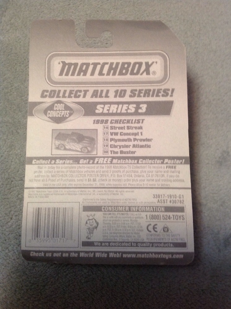 ♪ページ 30782 MATCHBOX 1998 VW CONCEPT 1 ORANGE #17/100 Cool Concepts | eBay