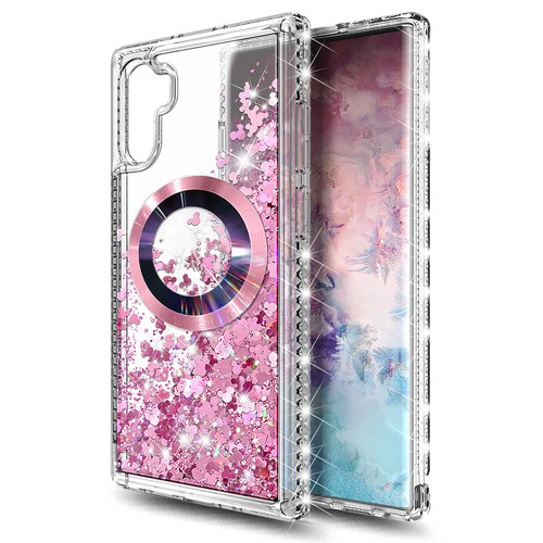 For Samsung Galaxy Note 10 / Note 10+ Plus Liquid Glitter MagSafe Case Landyard - Picture 7 of 20