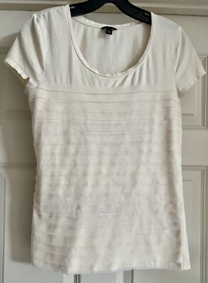 Ann Taylor Coquette Old Money Quiet Luxury Scandi Minimal Chiffon Tiered Size S
