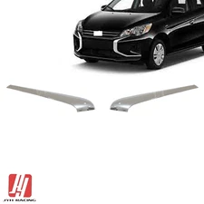 Front Bumper Upper Trim Molding Fits 2021-2024 Mitsubishi Mirage L+R 2PC Chrome