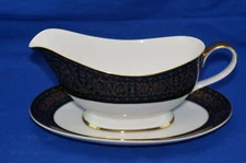 Seyei Fine China Regency Gravy Boat or Sauce Bowl w/ Underplate, 8¼" (Box #2)