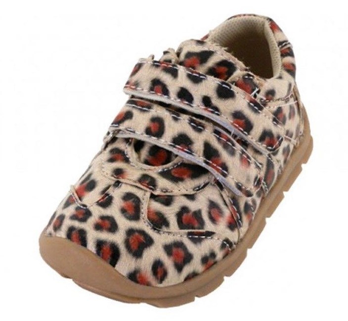 Baby Toddler Leopard Print Sneakers Shoes Rubber Sole Sizes 3-8 - Main Image