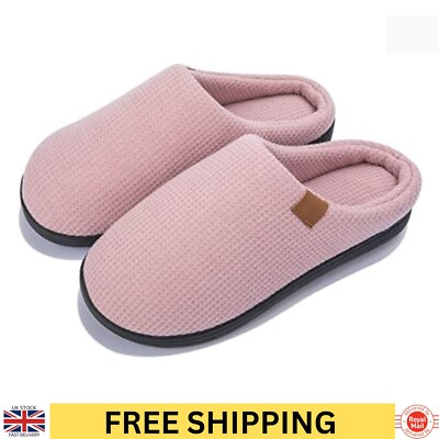 Memory Foam Toe Zone Sainsburys Women's Slippers Size UK Pink