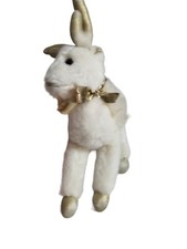 Russ Berrie GLISTEN White Gold Reindeer Plush 14 Christmas Bells