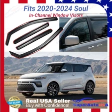 Fit Soul 2020-2024 In-Channel Vent Shades Protector Window Visors Wind Guards