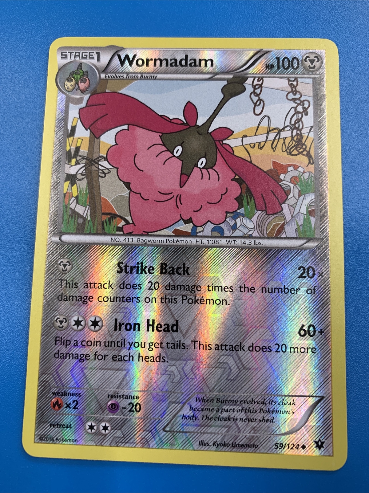 2016 pokemon Fates Collide reverse holo Wormadam 59/124