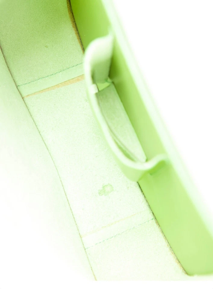 Ralph Lauren Bandolera de Hombro Neón Riviera Verde Sillín Bolso de Mano Cuero Foto 3 de 4