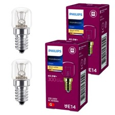 2x Philips Oven Lamp 40W E14 SES Bulb Fits Bosch Neff AEG Hotpoint Cookers Bulb