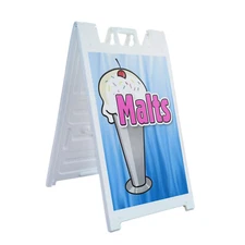 A-frame Sidewalk Malts 24" x 36" Double Sided A-Frame Sidewalk Sign