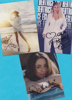 Andrea BERG - Beatrice EGLI - Vanessa MAI - 3 AK SIGNIERT + Schlager AK SIGNIERT