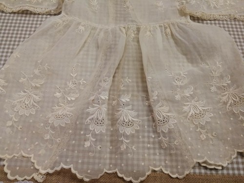 Antique Victorian Dress Doll Or Teddy Baby Lace And Embroidery - Picture 4 of 9