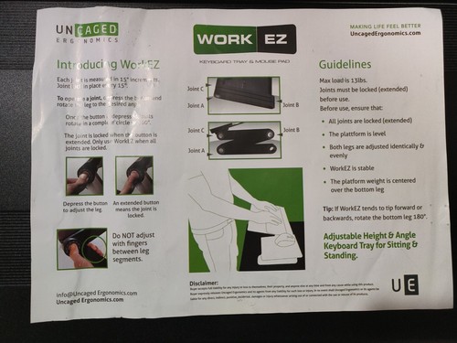 WorkEZ Executive Adjustable Laptop Stand with 2 Fans 3 USB Ports Ergonomic... - 第 20/24 張圖片