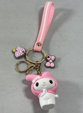 Fashion KEYCHAIN Hanging Purse Pink White Cartoon Clip Jewelry Charm