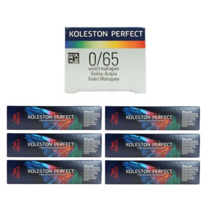 Wella Koleston Perfect ME Special Mix 6 x 60 ml 0/65 Violett Mahagoni Set