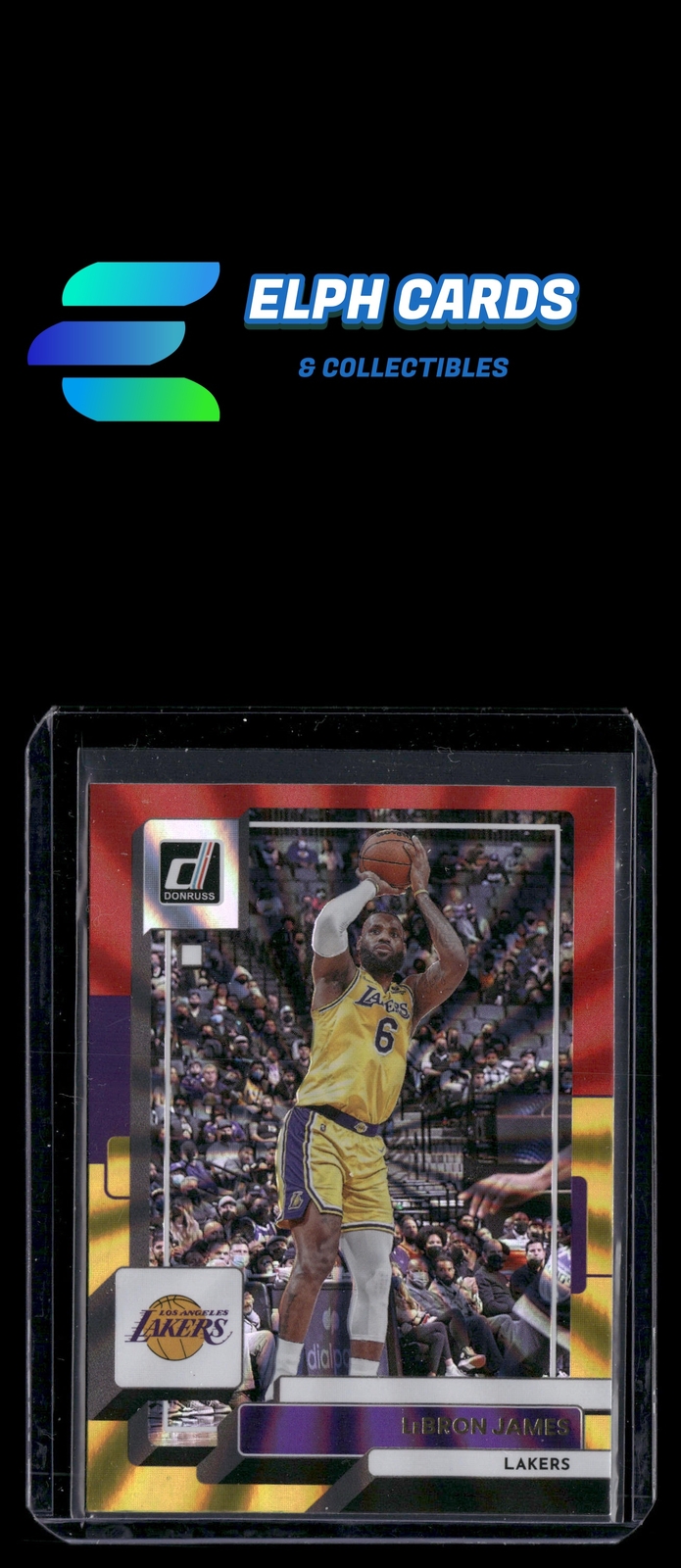 2022-23 Donruss #128 LeBron James Holo Laser Red/Gold