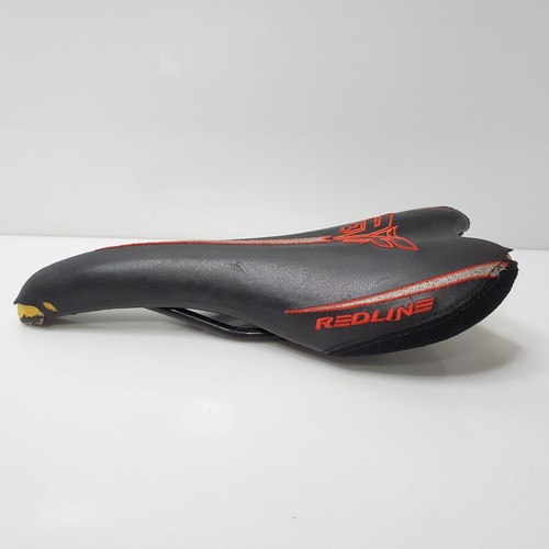 2004 Velo Redline Flight Lite Seat Saddle Black Red Embroidered HTF - Picture 2 of 7
