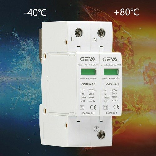 GEYA Surge Protector Protective Device DC 600V 2P 40kA Lighting Arrester Device - Picture 7 of 12